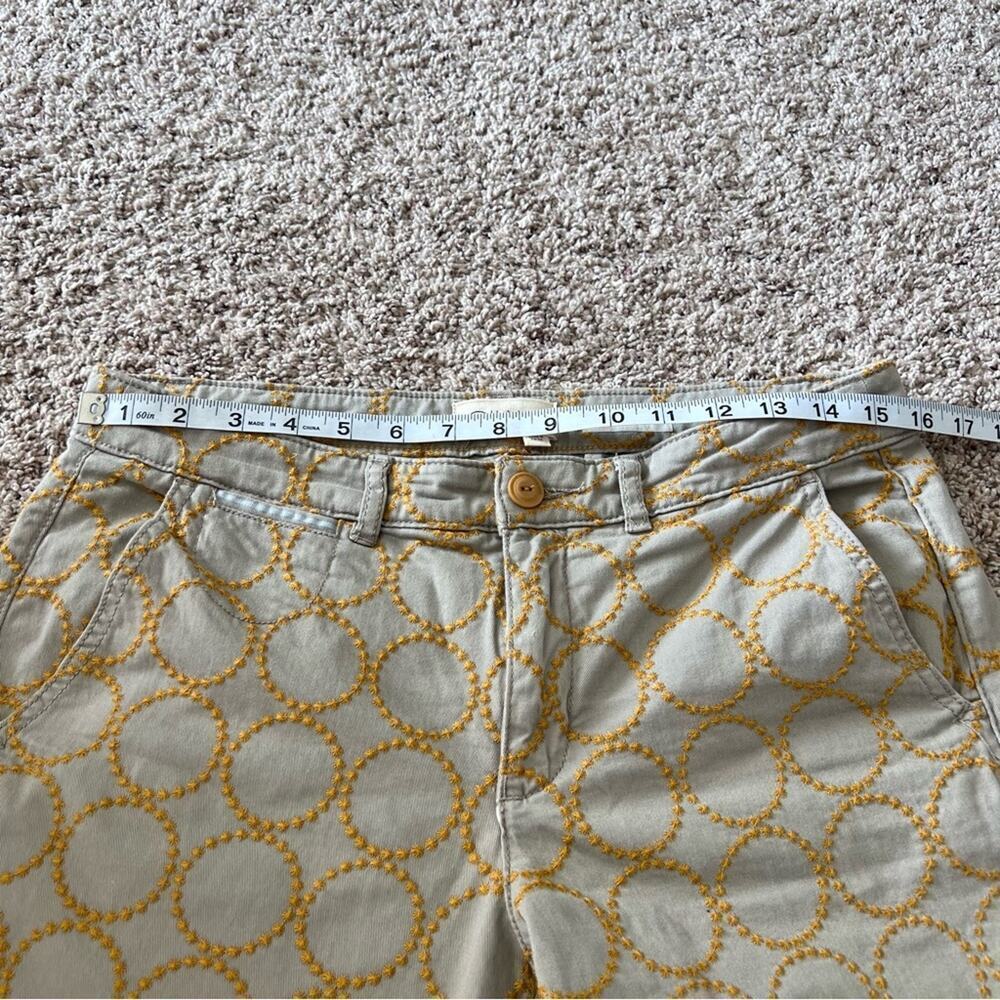Chino by Anthropologie Relaxed‎ Circle-Embroidered Chino Pants Boho Retro - Picture 7 of 10